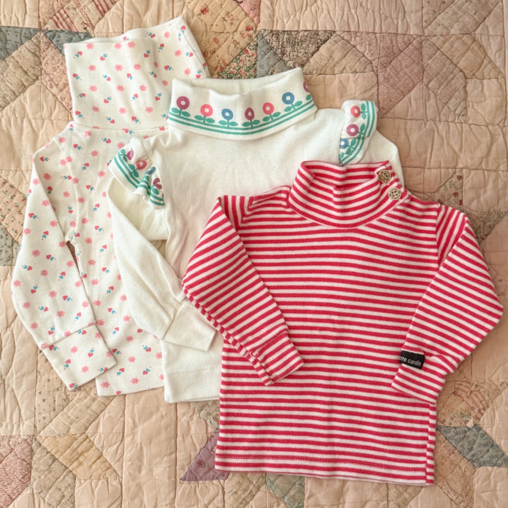 Vintage 80s Girls Turtleneck Bundle | OshKosh + More | Size 12m